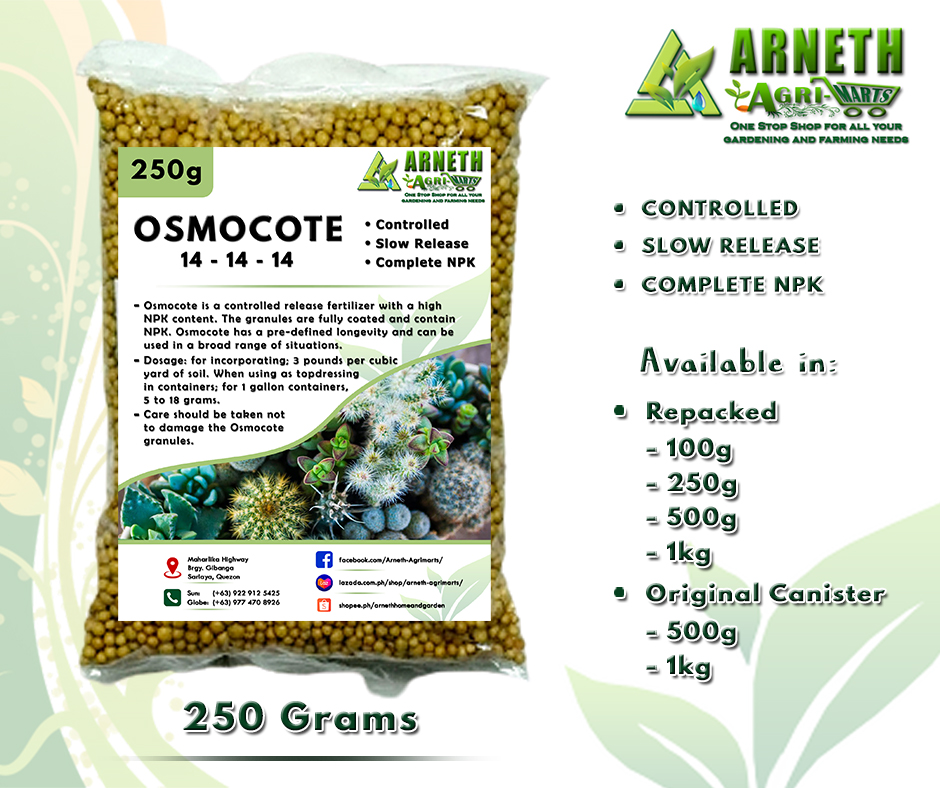 OSMOCOTE FERTILIZER 14-14-14 ( 250g ) SLOW AND CONTROLLED RELEASE TYPE ...