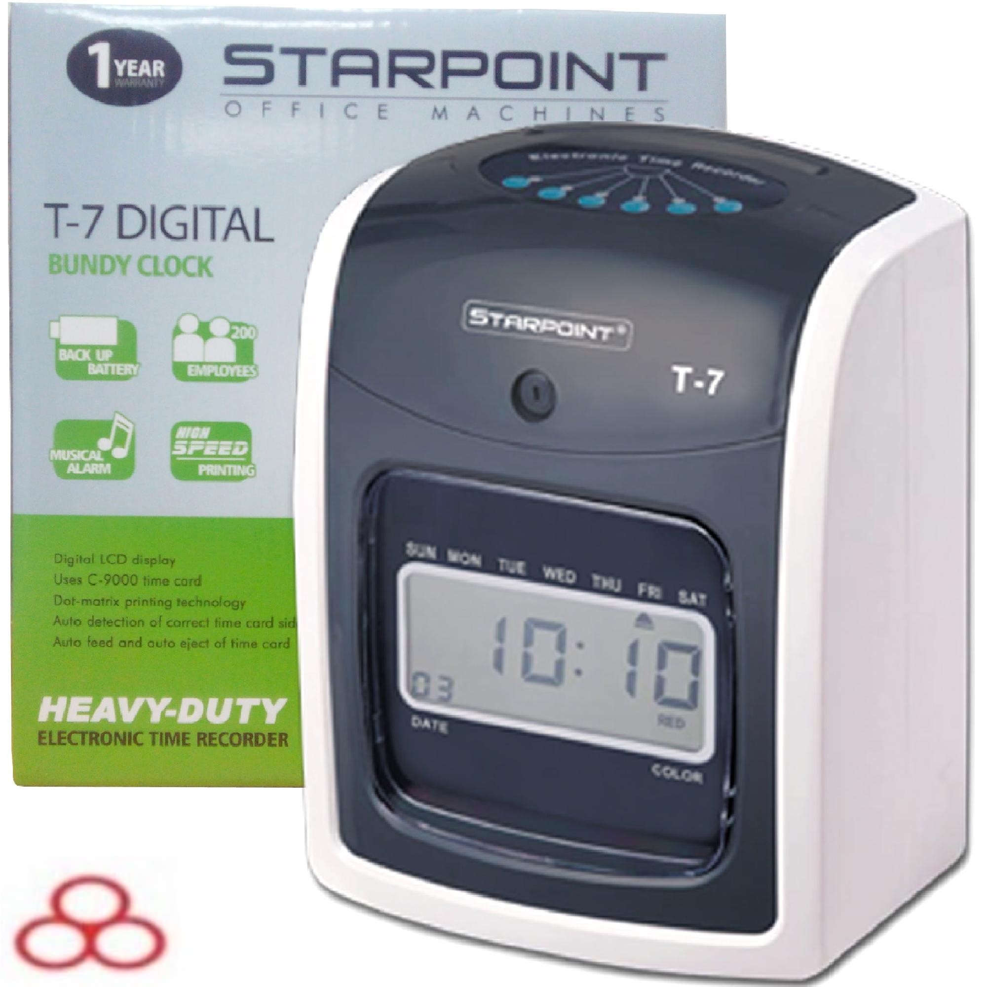 Bundy Clock STARPOINT T7 Bundy Clock Time and Attendance record bundy
