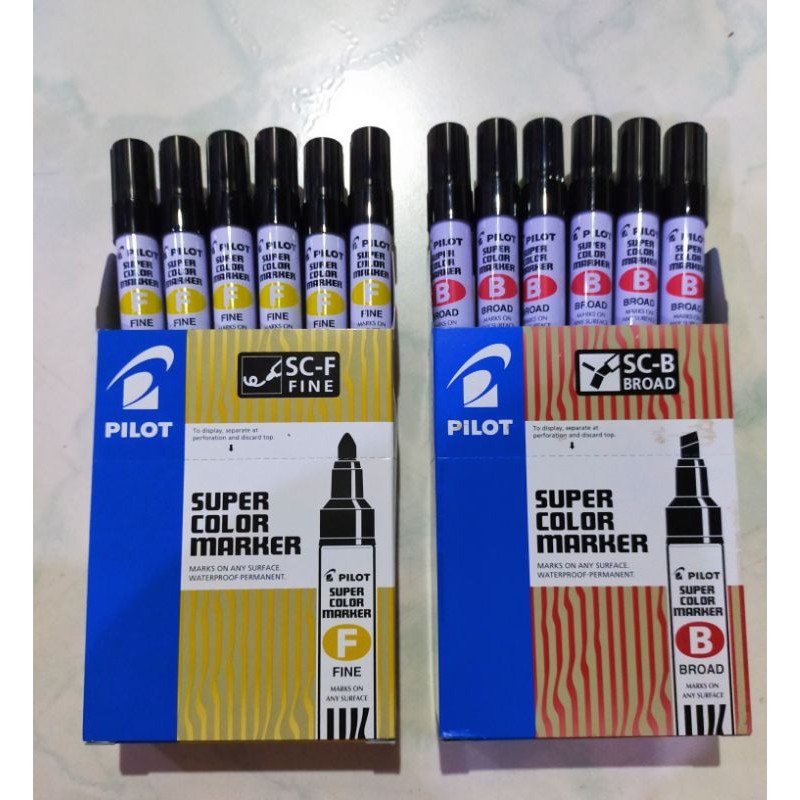 Pilot Permanent Marker (12pcs Per Box) (Fine/Broad) Lazada PH