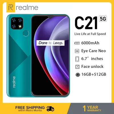Realme C21 cellphone sale original big sale 2021 100% brand new Android smart phone 5G 6.7"inch HD camera face unlock cheap handphone