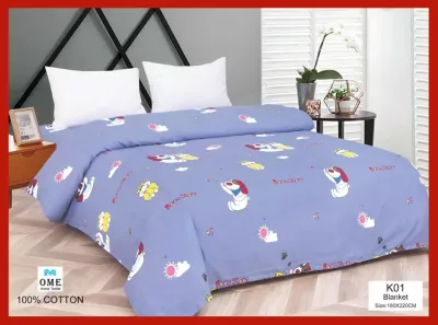 2021 New Design Cotton Blankets Kumot 180x220 cm (Fit Double/Queen Size Bed)