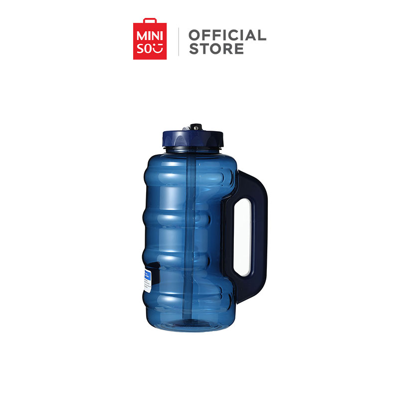 MINISO Large Capacity Cool Water Bottle with Straw 1850ml Lazada PH