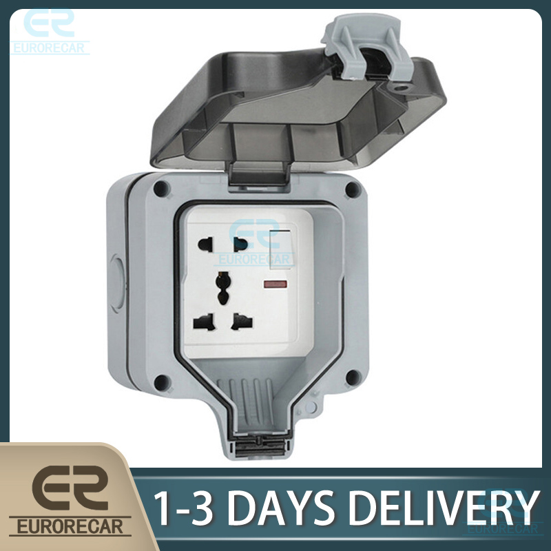 IP66 waterproof socket weatherproof switch light Outdoor Wall Power