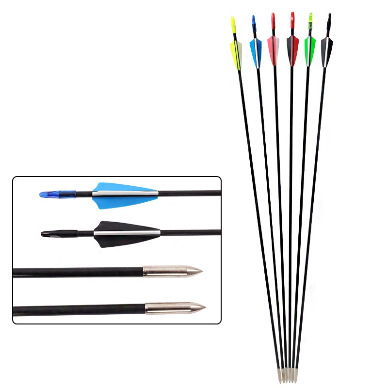 Glass fiber arrow red, blue and black suits are suitable for straight