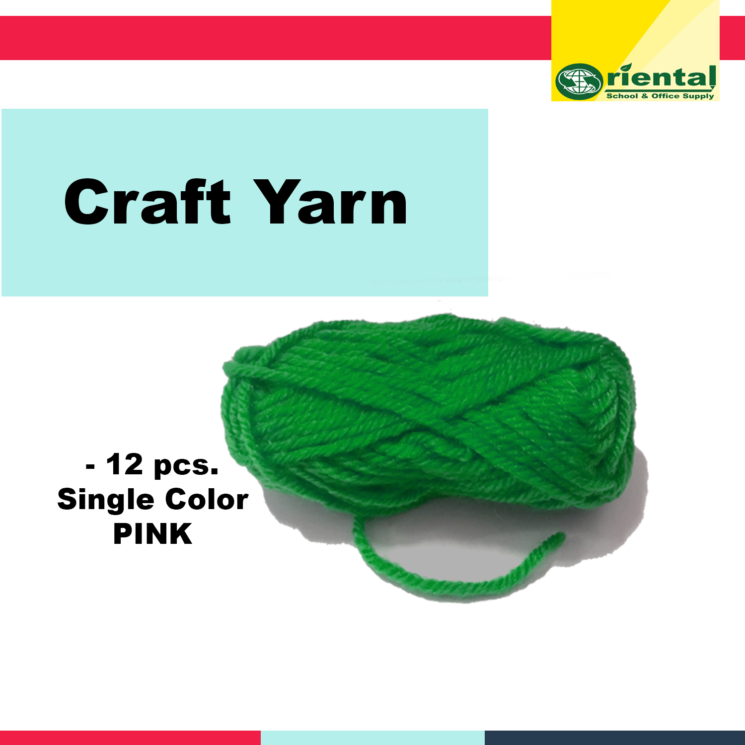 Craft Yarn / Assorted and Single Color per pack / sold 12pcs. per pack