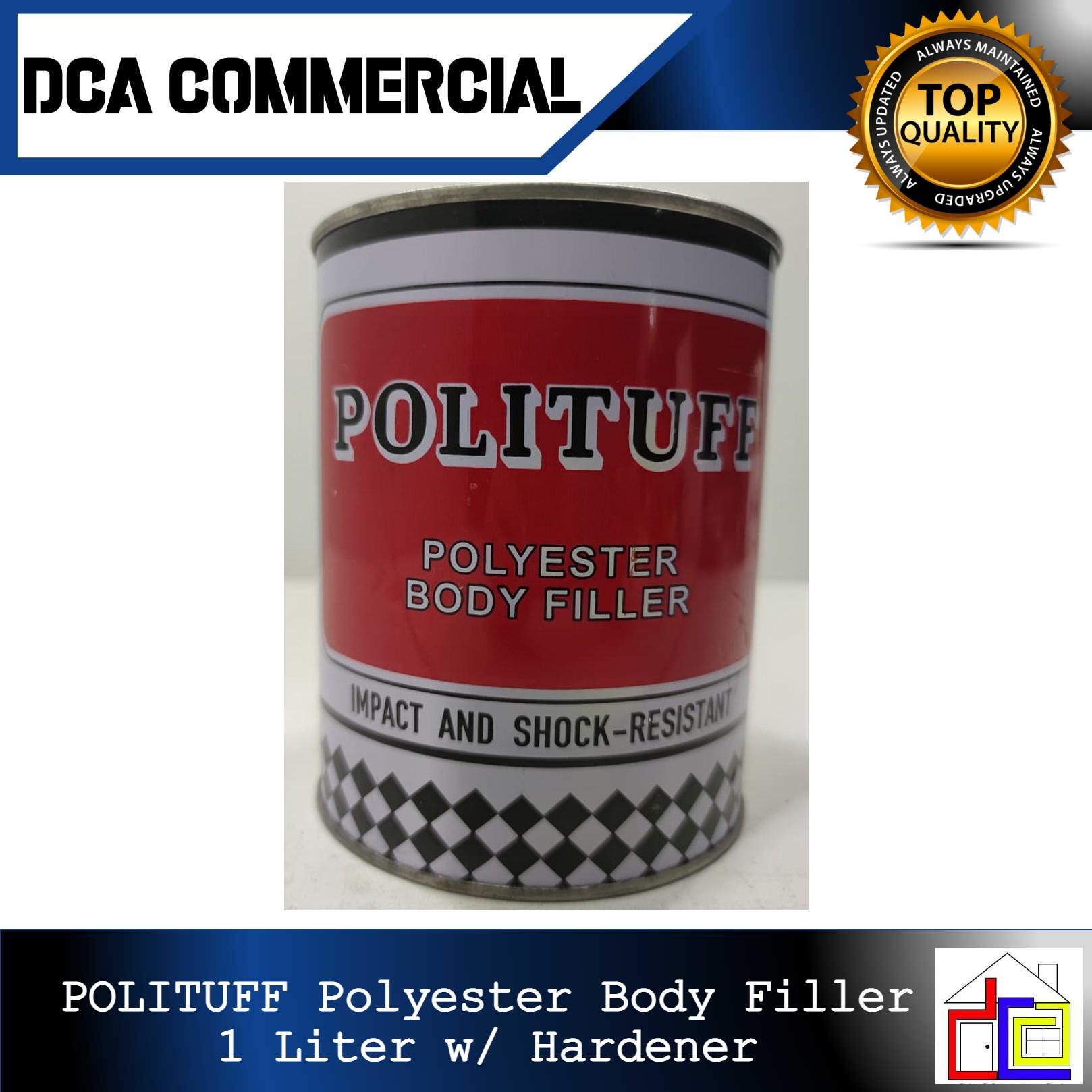 POLITUFF Polyester Body Filler 1 Liter w/ Hardener Lazada PH
