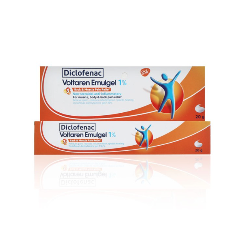 Voltaren Emulgel (Diclofenac) 20g for Back pain, Muscle pain, and Joint