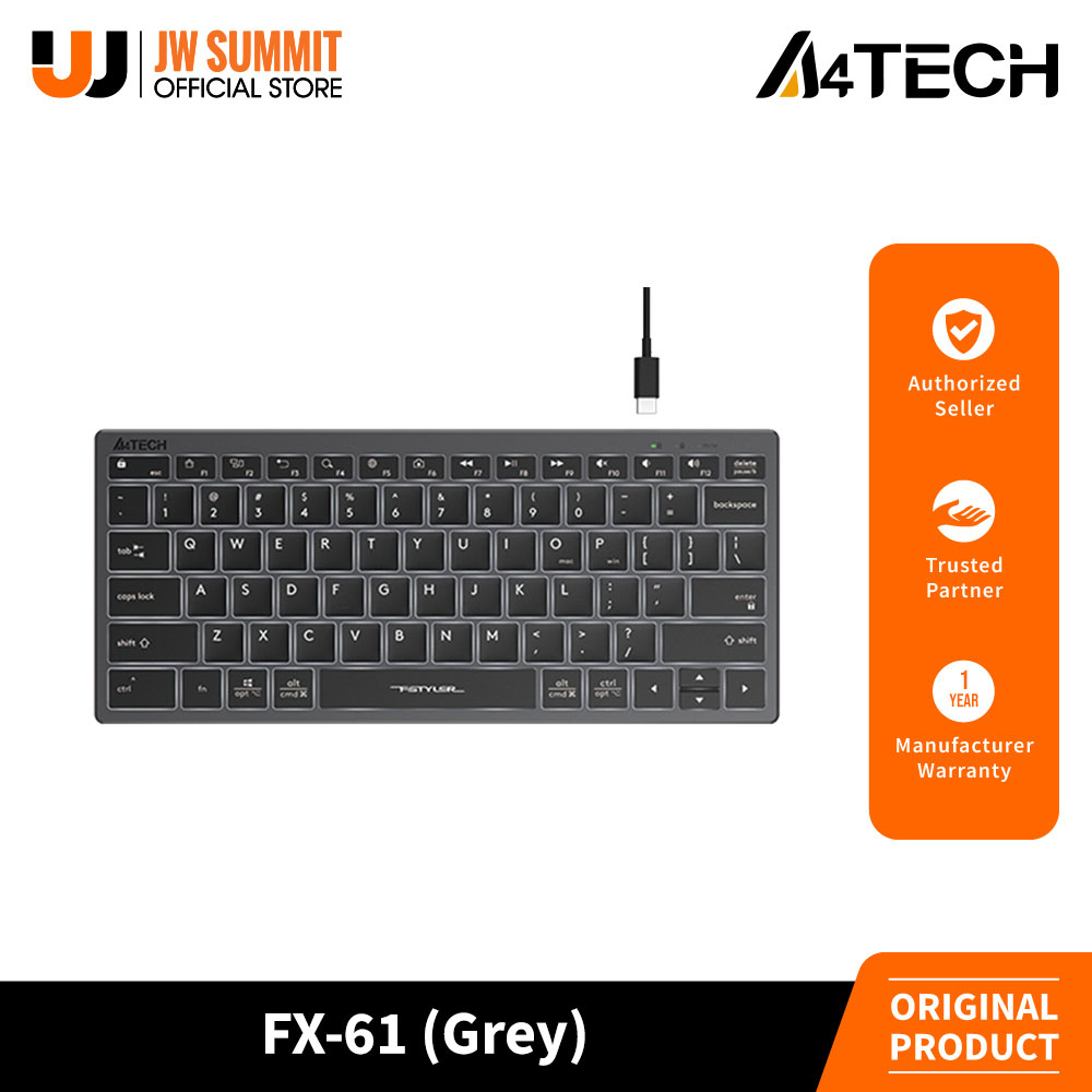 A4Tech FX61 Scissor Switch Keys USB Wired Compact Keyboard Lazada PH