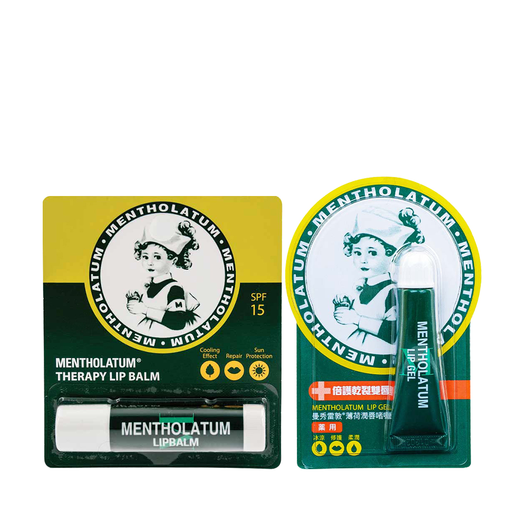 Mentholatum Therapy Lip Duo Gel + Balm (Lip Care, Chapped Lips, dry lips, Petrolatum