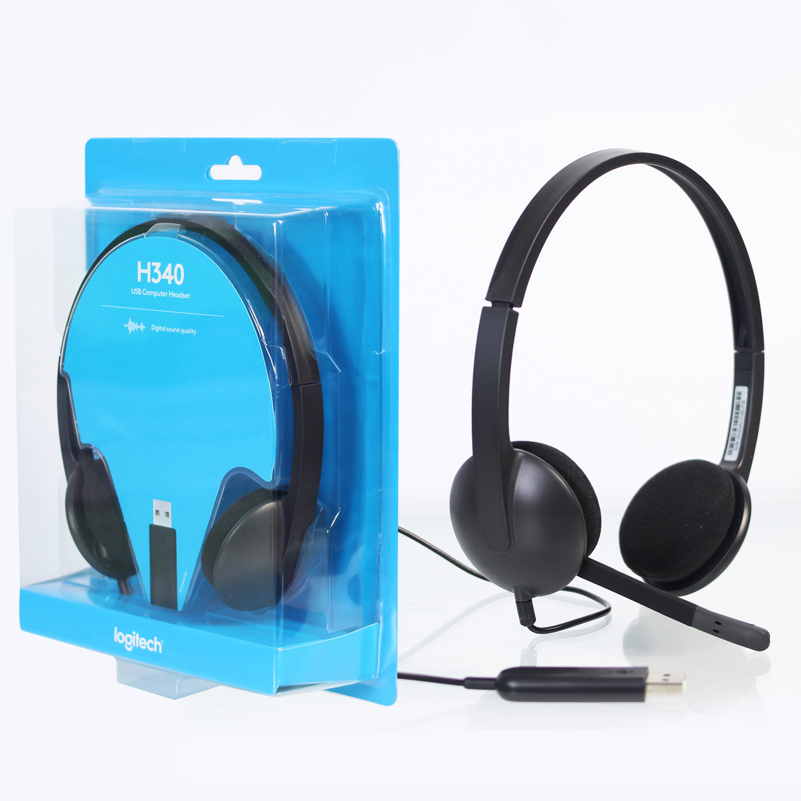 Logitech H340 USB Headset with Noise-Cancelling Mic, Plug and Play, Digital Stereo Sound | Lazada PH