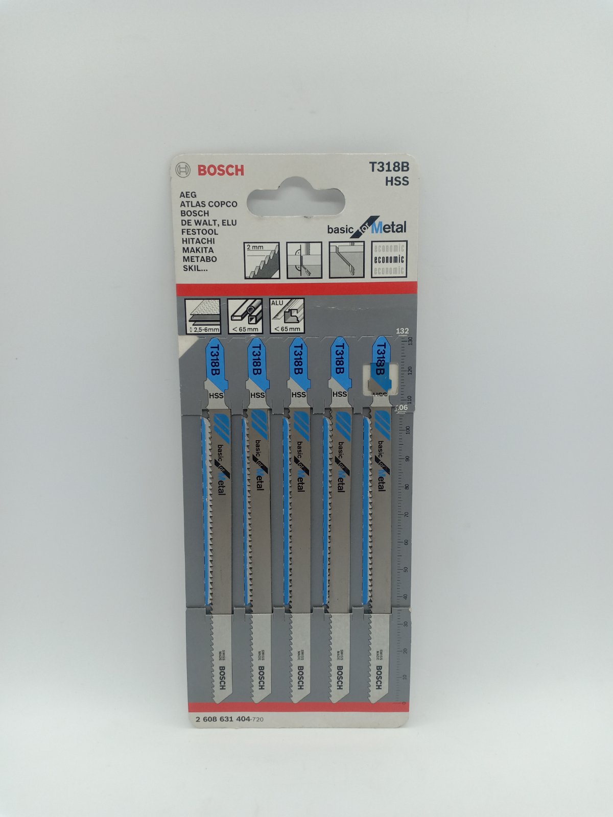 BOSCH 2608631404 T318B HSS Jigsaw Blade Set Basic for Metal [JSR BAC