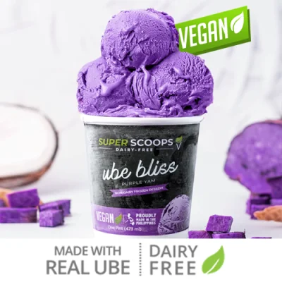 Super Scoops Dairy-Free Vegan Ice Cream Ube Bliss