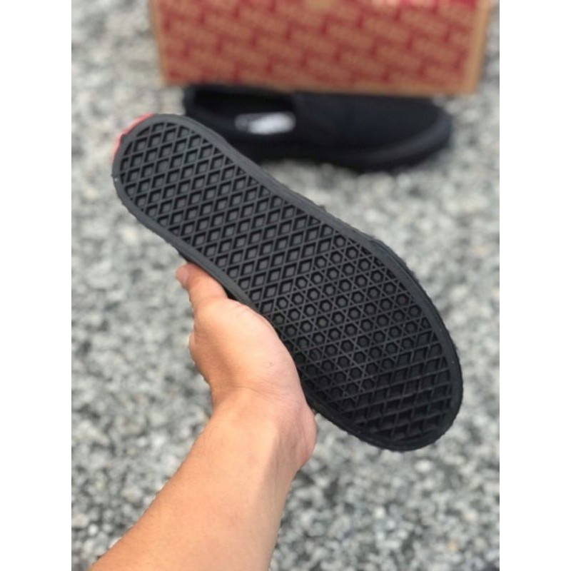 【 Ready Stock】(EURO 36-45) VANS SLIP-ON PLAIN ALL BLACK READY STOCK MALAYSIA