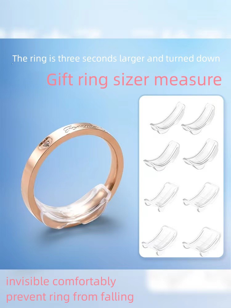 8 Piece Set ring size adjuster tightener guard ring adjuster invisible  stopper transparent