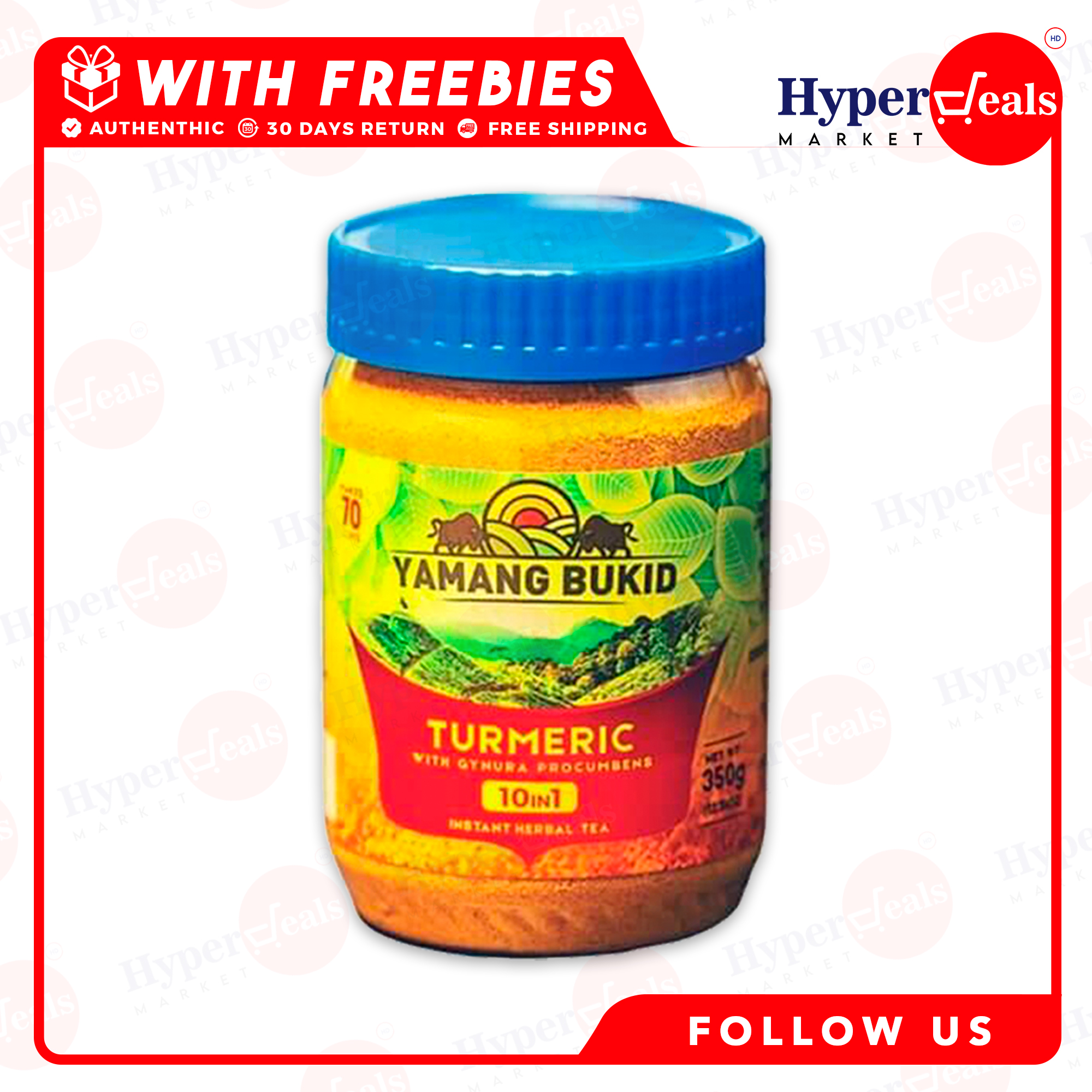 Yamang Bukid Turmeric Powder with Gynura Procumbens 70cups 350g jar