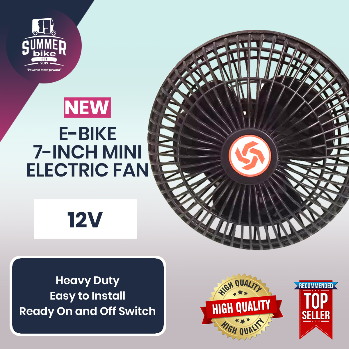 Ebike electric mini fan automatic ebike mini fan Lazada PH