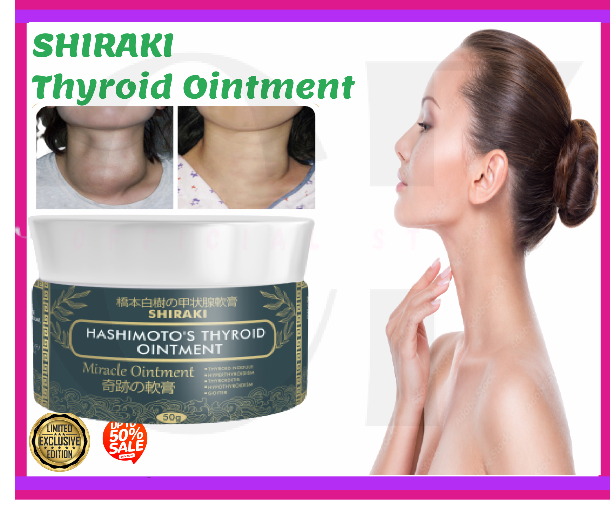 BEST SELLER SHIRAKI Thyroid Ointment Thyroid Cream Thyroid Gland