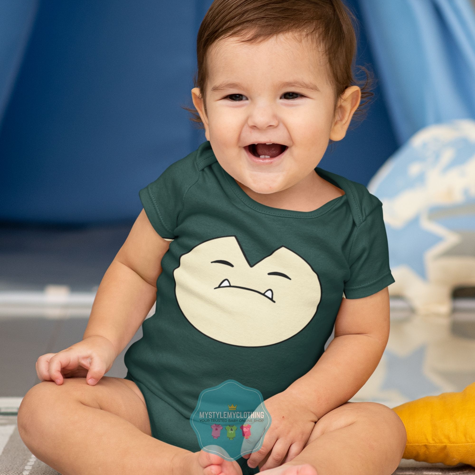 Baby Character Onesies With Free Name Back Print Pokemon Snorlax