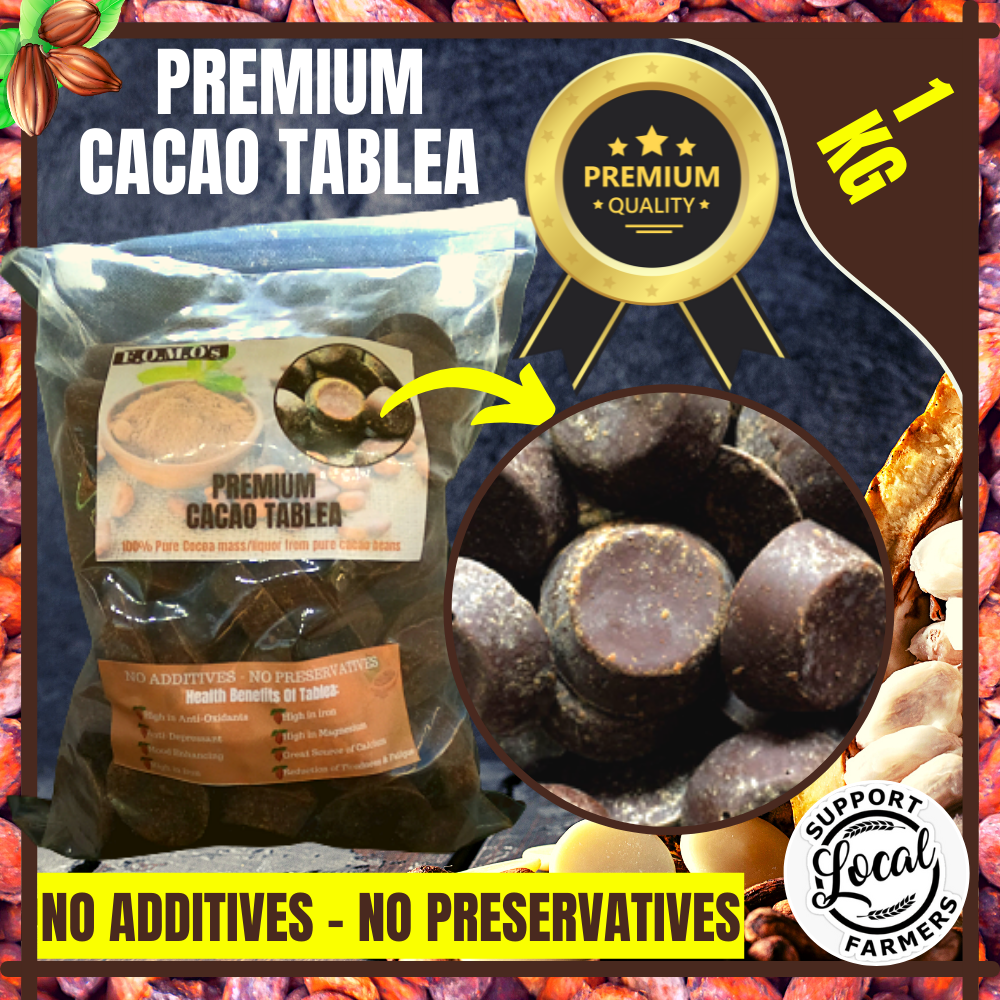 FOMO Premium Cacao Tablea 100 Pure Cacao Sweetened Unsweetened Tableya