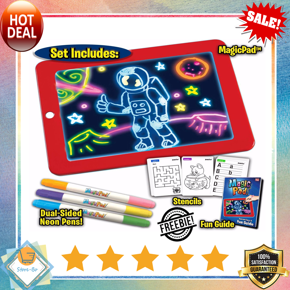 LED MAGIC SKETCH PAD DELUXE WITH RANDOM FREEBIE Lazada PH
