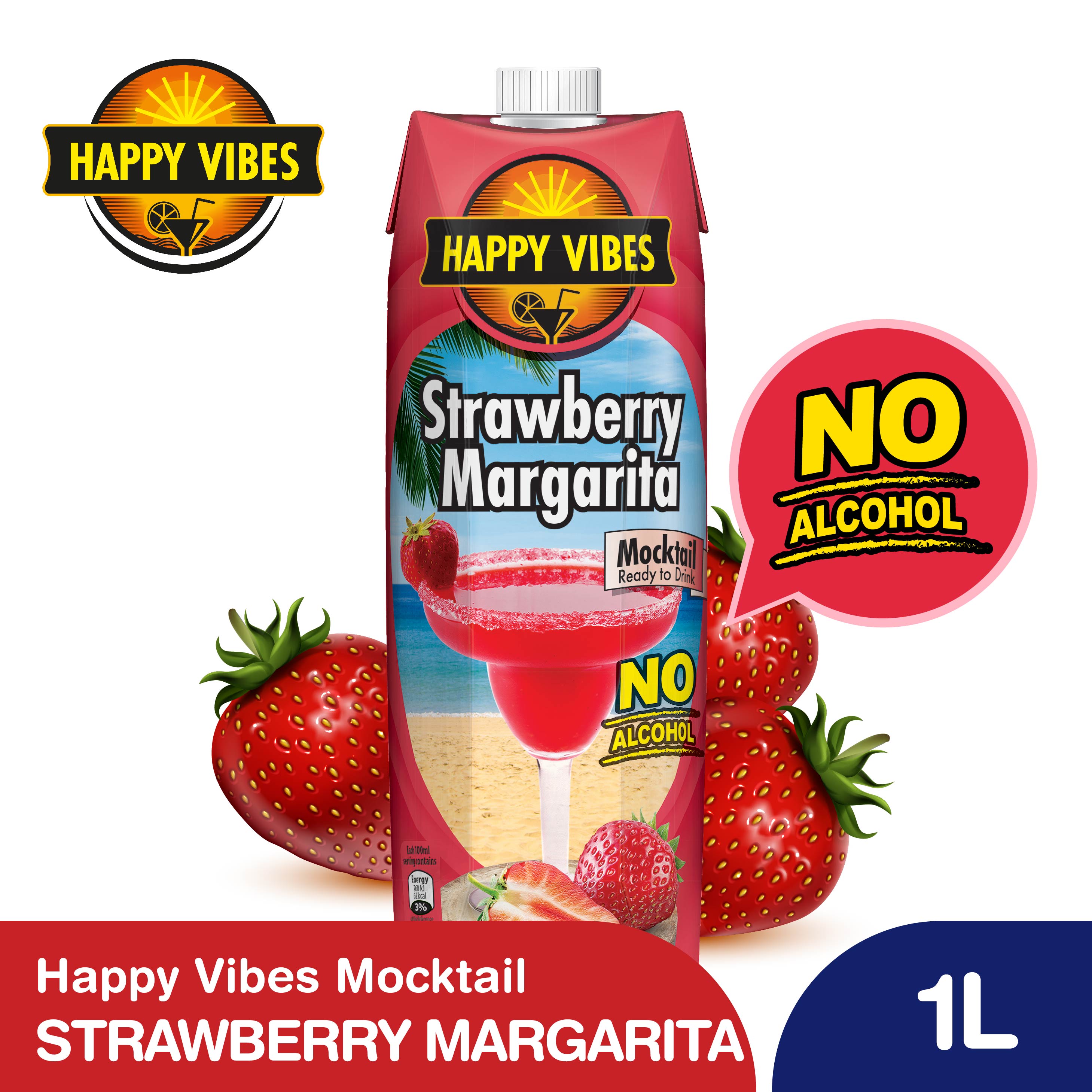 [HAPPY VIBES MOCKTAILS] Strawberry Margarita Lazada PH