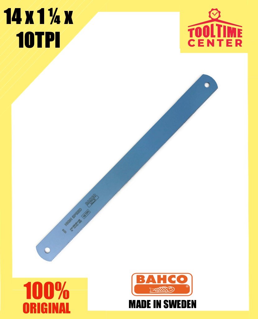 BAHCO High Speed Steel Power Hacksaw Blade 14" x 11/4" x 10TPI 1.6mm