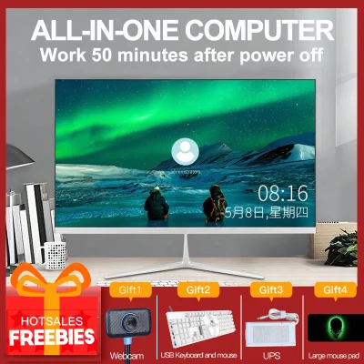 21.5 Desktop computer PC win10 ultra-thin All-in-one desktop computer Core I5 21.5 inch computer kit Intel dual core I5-3210M 8G 120G SSD Ultrathin display Applicable to business office, home games IPS LED display computer suite full set