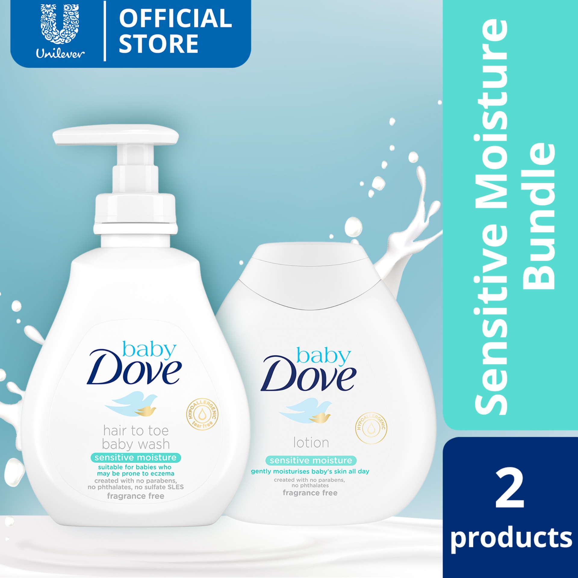 dove hair to toe baby wash