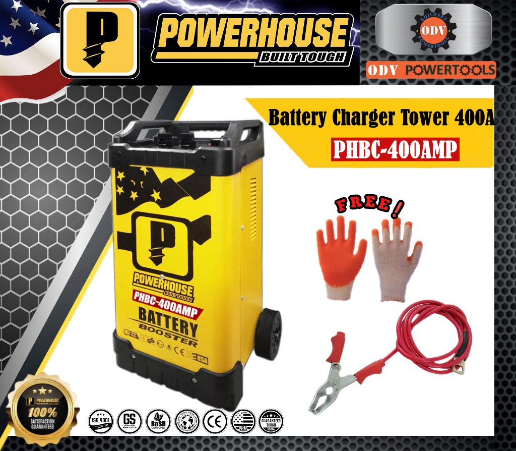 POWERHOUSE Battery Charger Tower 400A PHBC400AMP ODV POWERTOOLS
