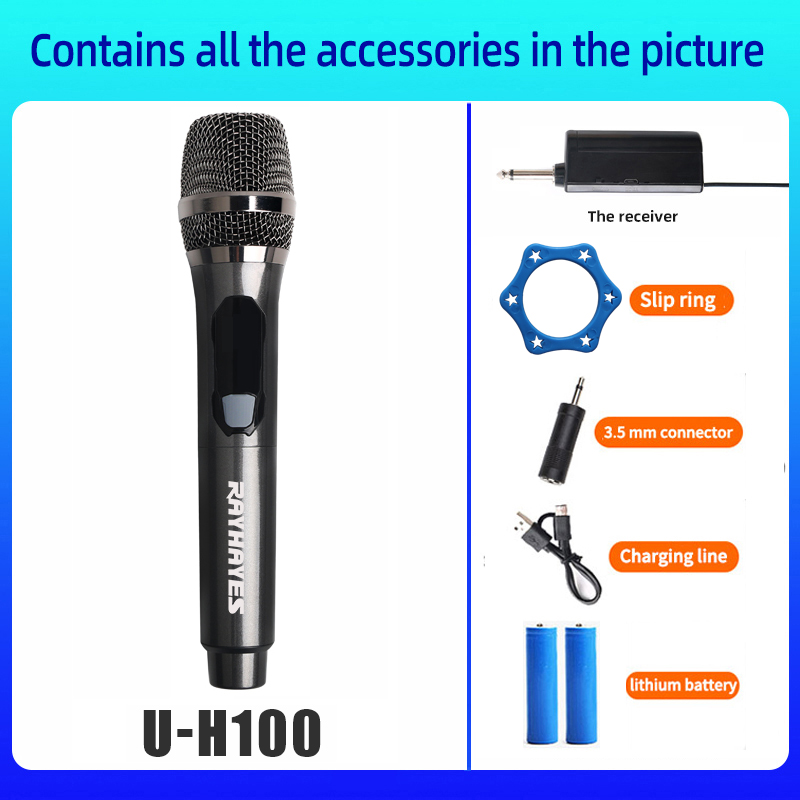 RAYHAYES Wireless Microphone rechargeable HD Sound Universal Mic