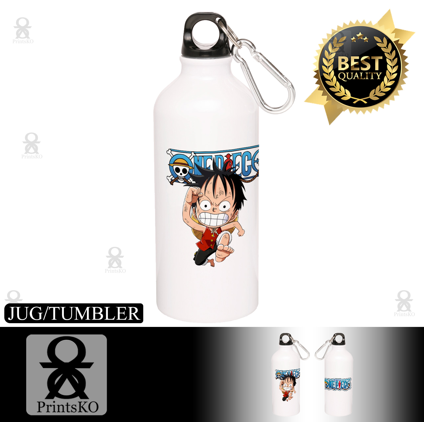 Aluminum Sports Water Bottle  Sports Jug With Onepiece - Luffy Cute 