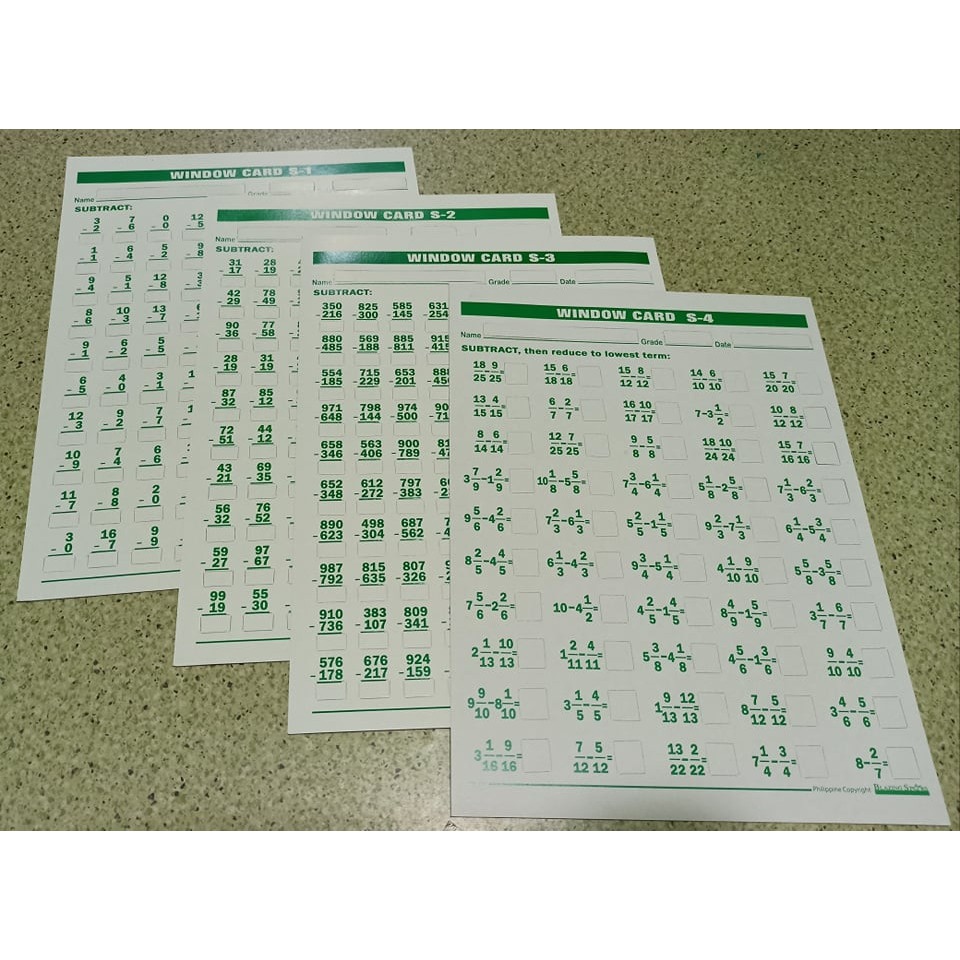 Math Window Card Complete Series 1-4 (16pcs. SET) | Lazada PH