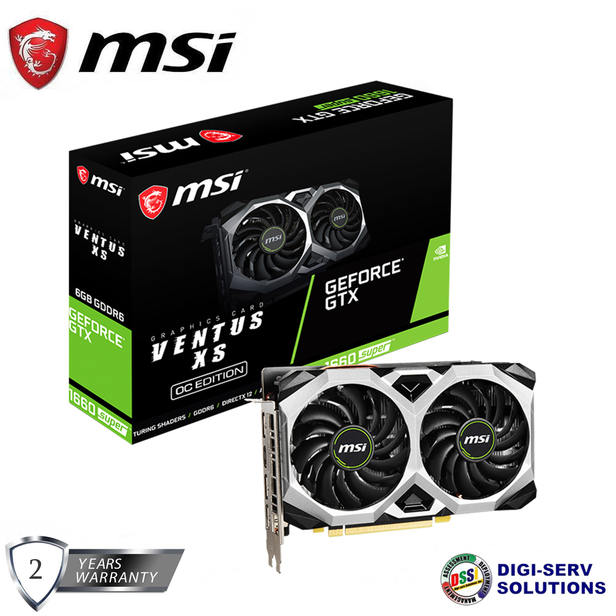 SALE!!! MSi GeForce GTX 1660 SUPER VENTUS XS OC 6GB Gaming Graphic Card with Dual Fan Design, TORX Fan Solid OC Performance, MSi Afterburner, VR Ready, and G-Sync