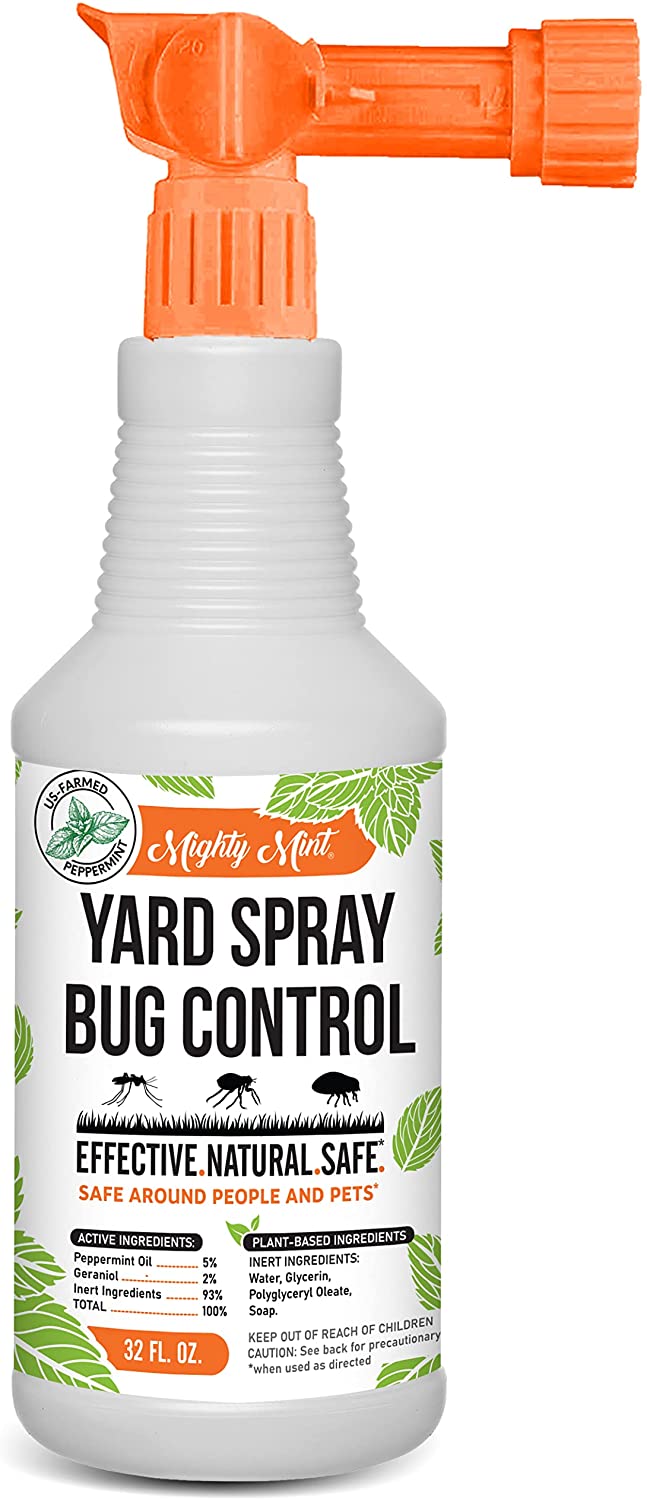 Mighty Mint 32oz Yard Spray Bug Control Peppermint Lawn Sprayer for