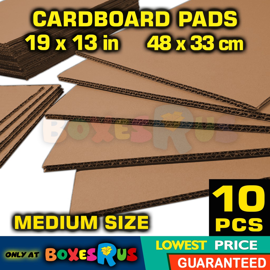 Cardboard 19 x 13 inches 10 pcs Corrugated Card Board Pads for