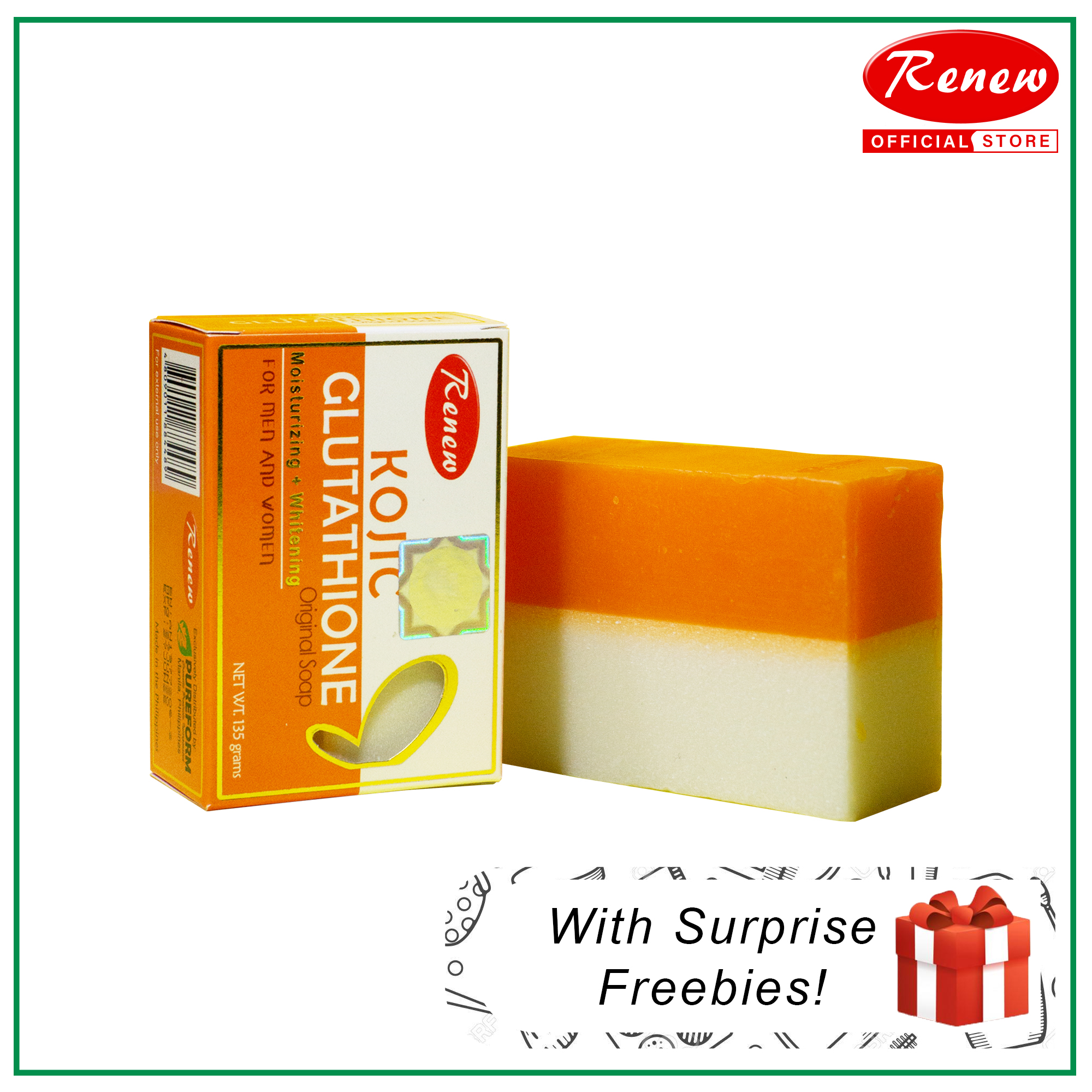 Renew Kojic Glutathione 3 Pcs Glutathione Soap Skin Whitening Soap  Glutathione Glutamine Soap - Lazada