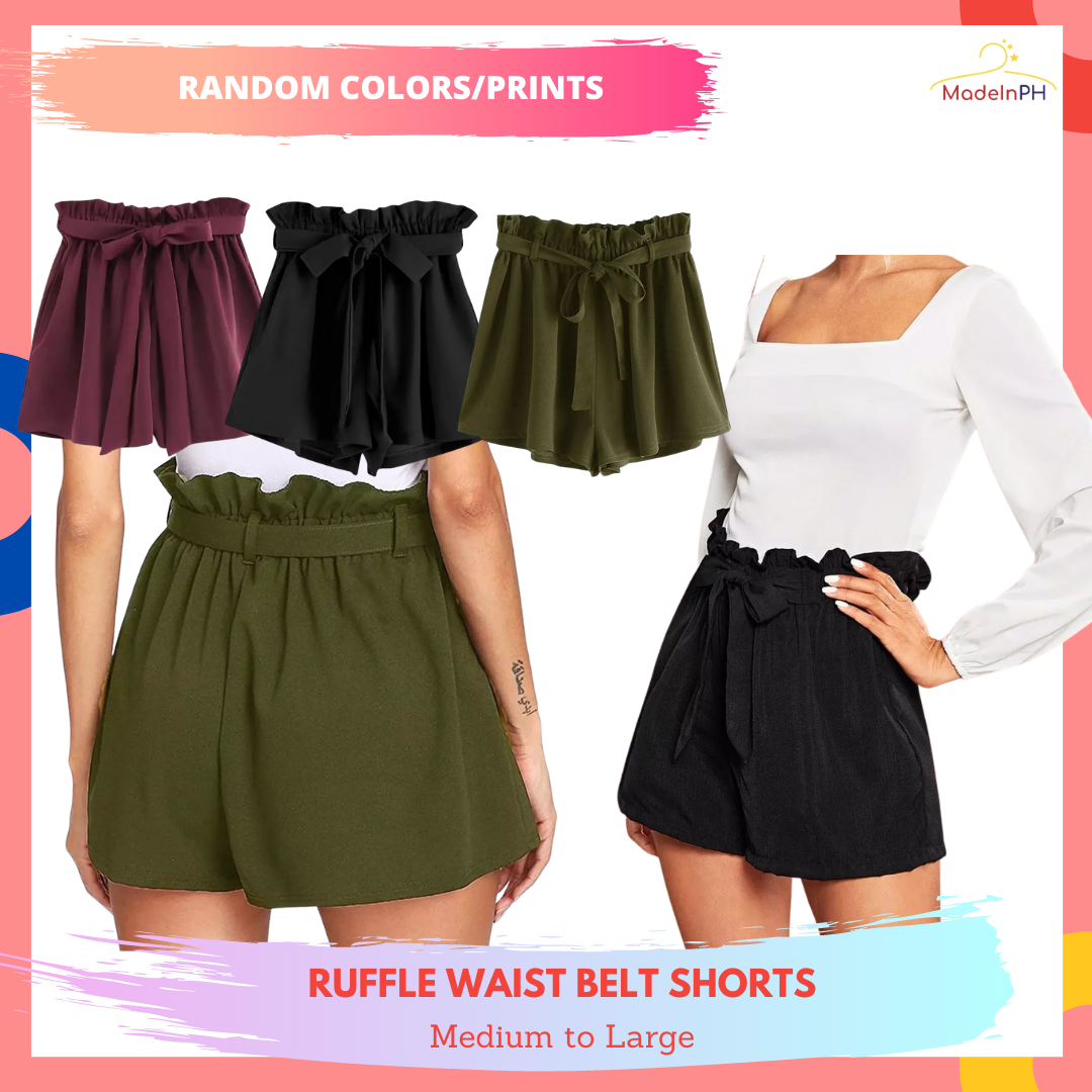 frill waist shorts