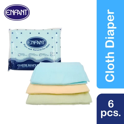 Enfant N207 Colored Baby Gauze Cloth Diaper Baby Lampin pack of 6
