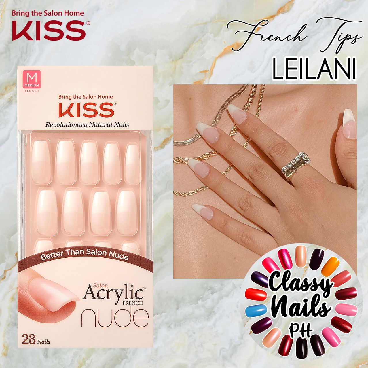 French Tip - Leilani KISS Nails • Glue On Manicure • Branded High ...