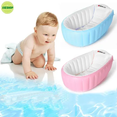 Xieshop Portable Baby Bathtub Inflatable Child Keep Warm Bath Tub