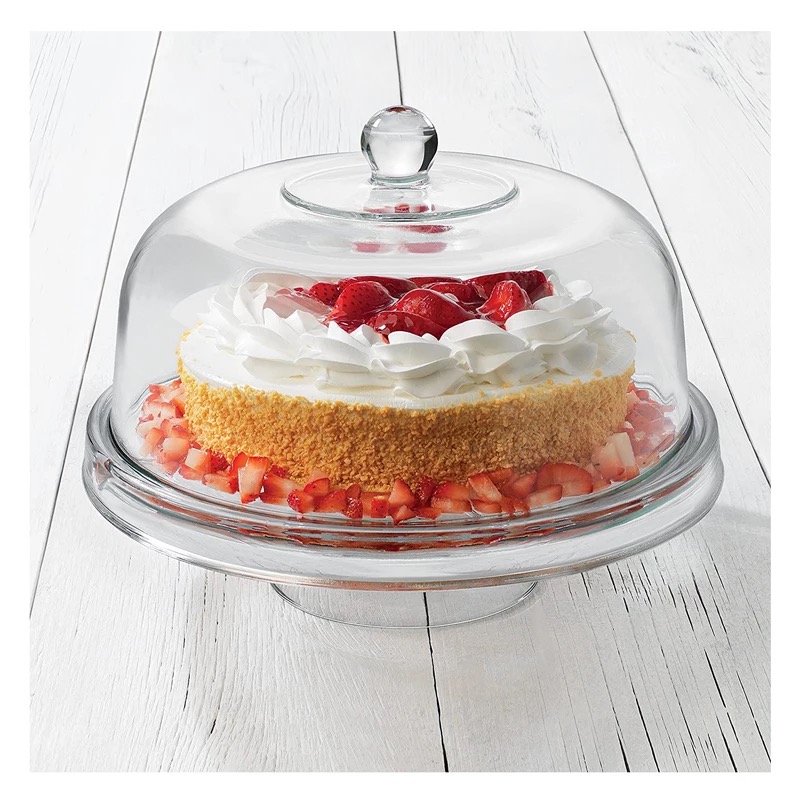 Kitchen Plus all Glass Cake Stand with Lid or fruit stand/ ceramic stand acrylic cover Lazada PH