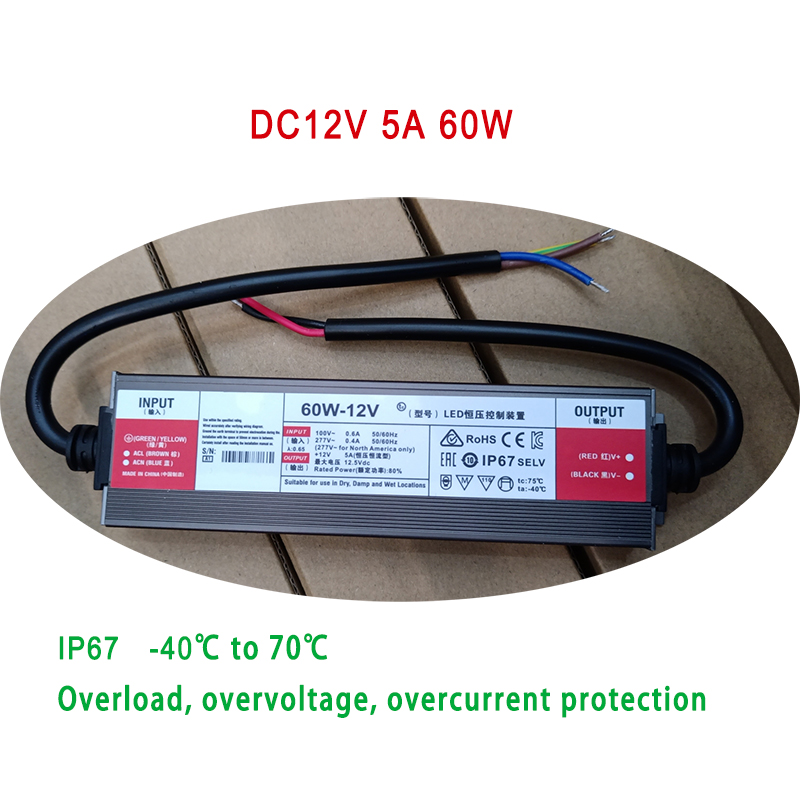 AC/DC 100-270V to DC12V 5A 12.5A LED Engineering switch Power Supply ...