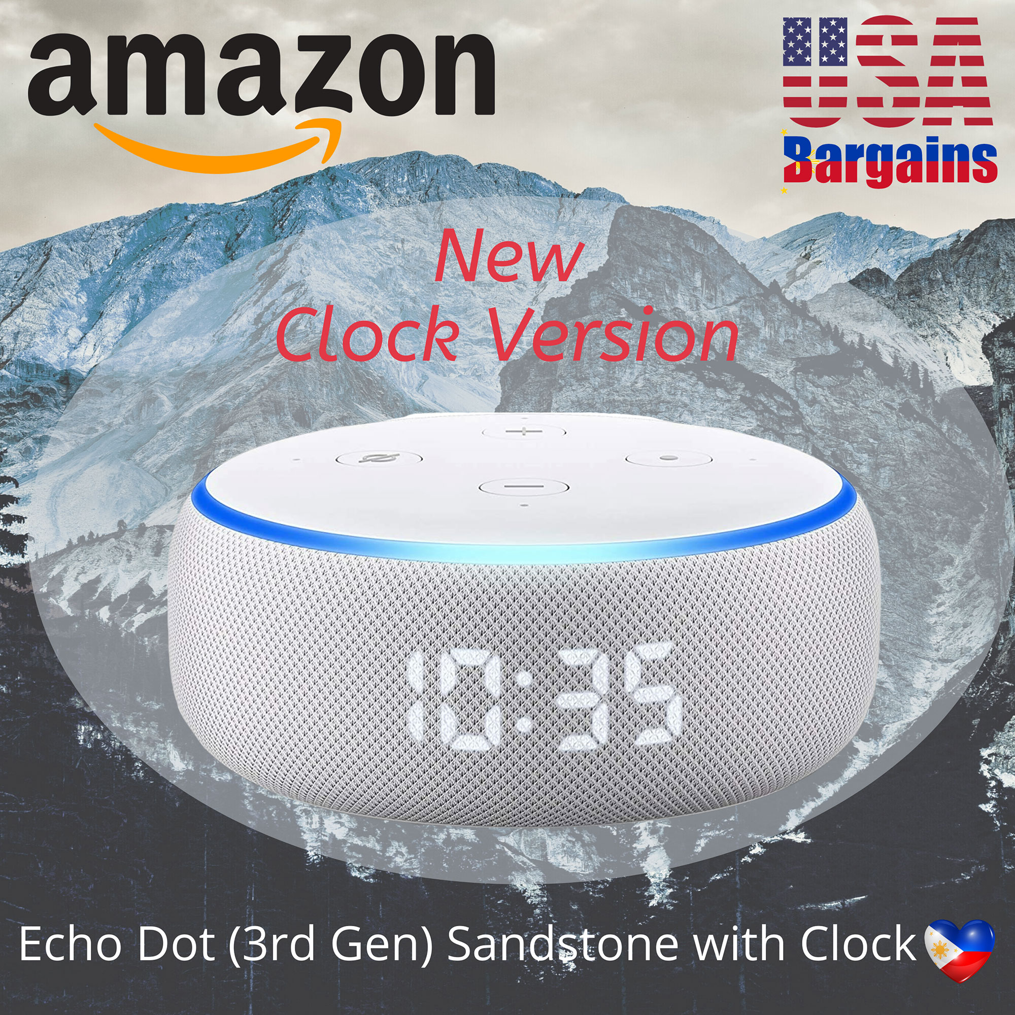 amazon echo dot 3 sandstone intelligent assistant speaker