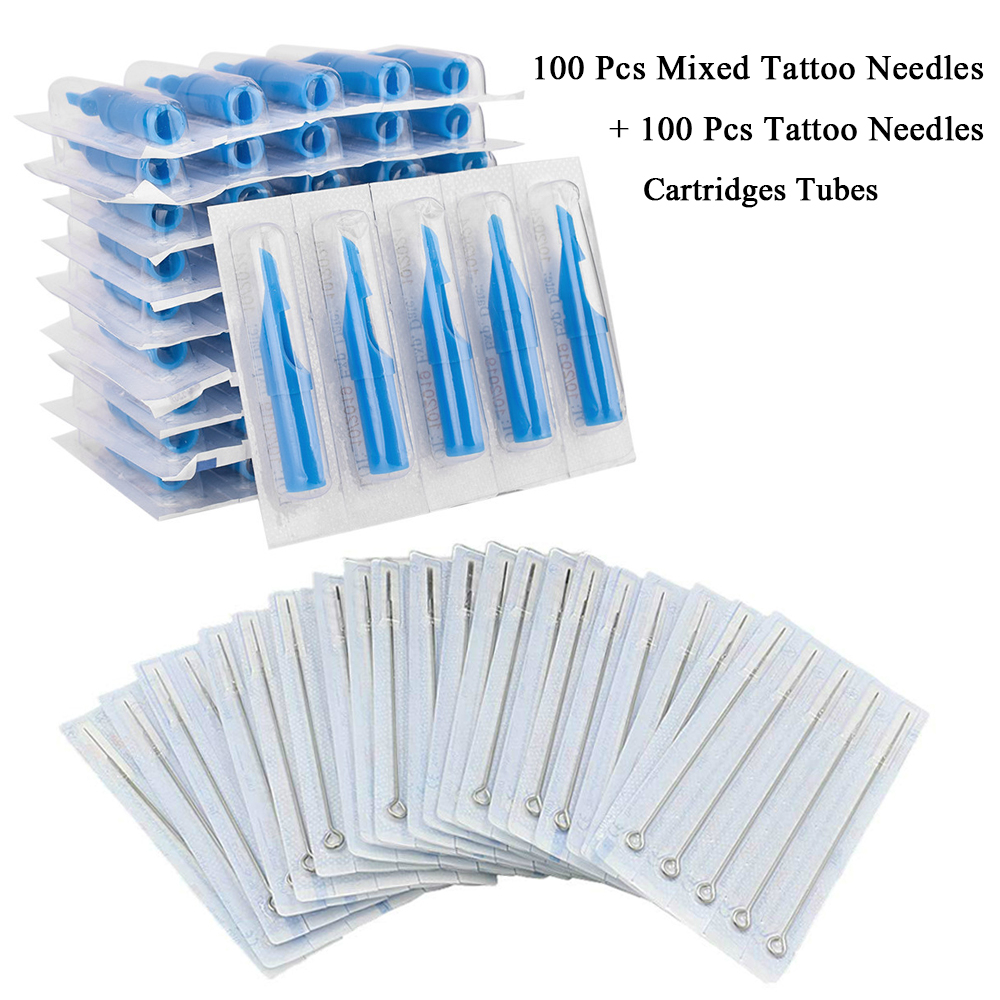 100 Pcs Mixed Tattoo Needles and 100Pcs Tattoo Needles Cartridges Tubes Set  Used For Tattoo Machine,Tattoo Kit and Tattoo Supplies | Lazada PH