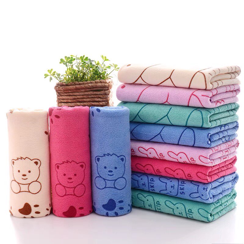 3in1 Microfiber Bath Towel Cartoon Print Super Water Absorbent Towel ...