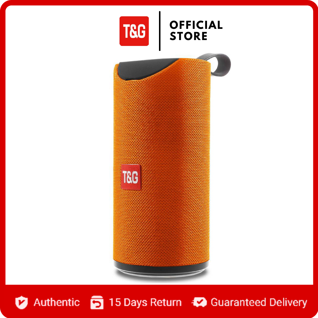 TG Speaker Bluetooth Wireless Waterproof Speaker Mp3 -AUX-USB-FM Radio  Orange Color