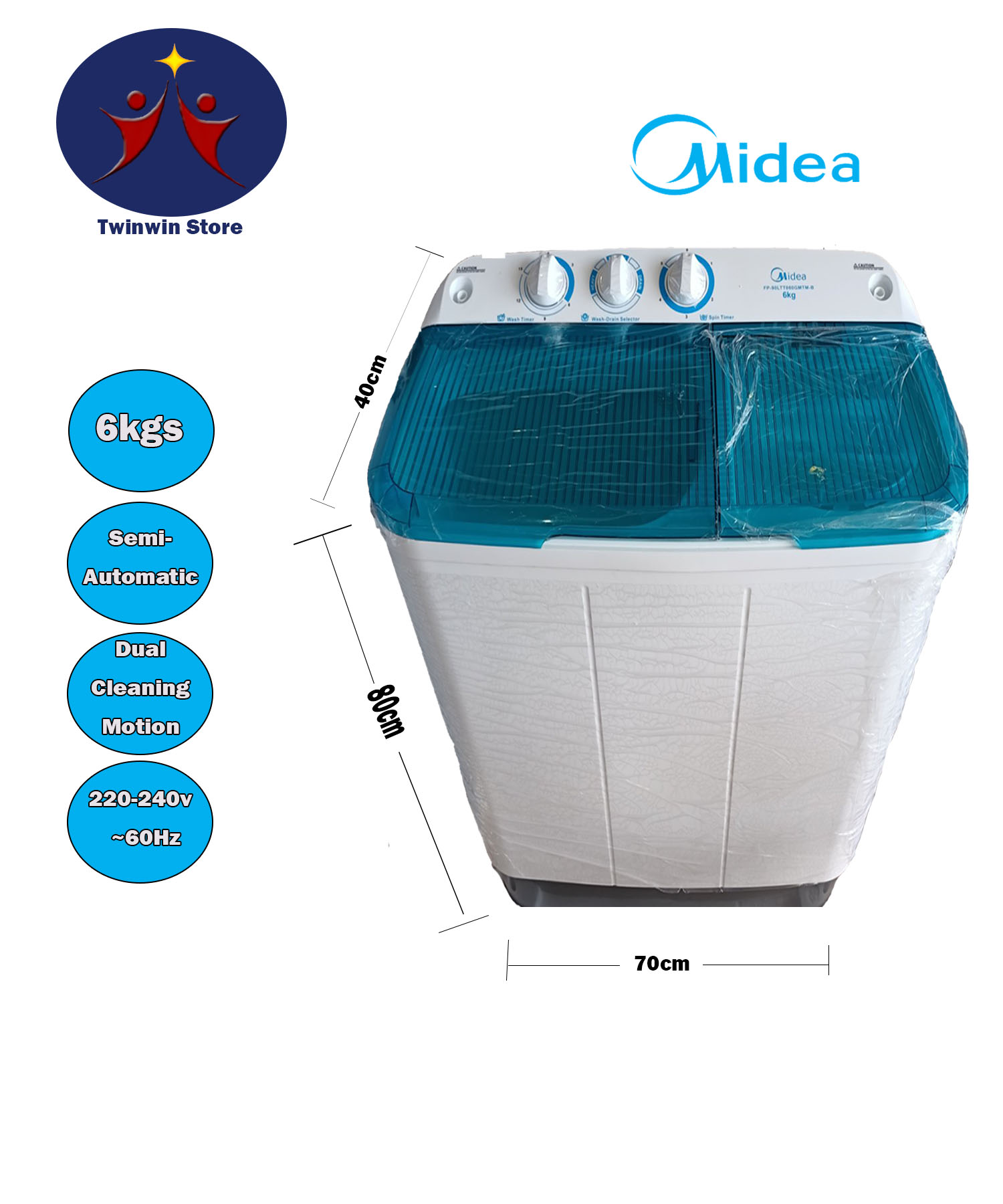 MIDEA Twin Tub Washing Machine Lazada PH