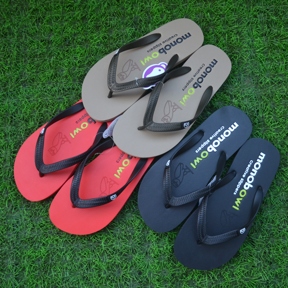 Thailand Monobo owl couple rubber non-slip flat-bottomed beach beach flip-flops  sandals and slippers for men and women | Lazada PH