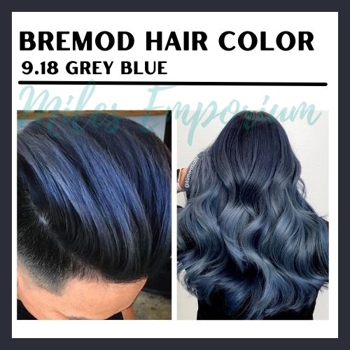 Bremod Hair Color - 9.18 Gray Blue Hair Colorant / Color With Oxidizer / Hair  Color & Bleaching Set | Lazada Ph