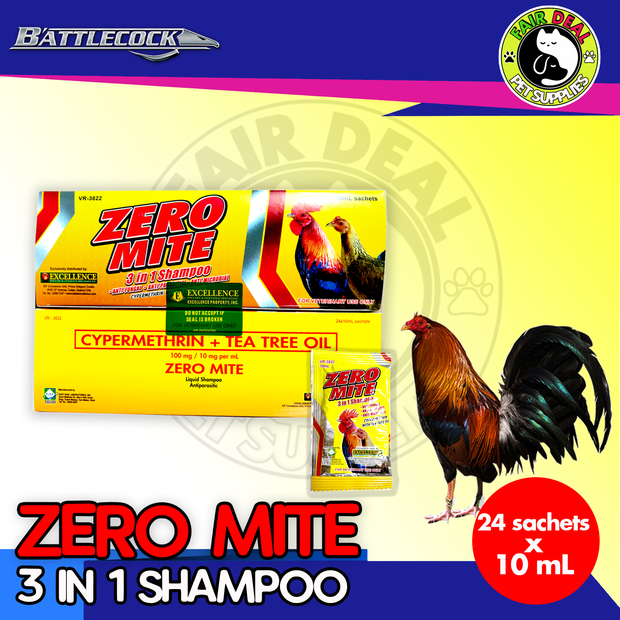ZERO MITE 3in1 Shampoo (24 sachets) 1 BOX Lazada PH